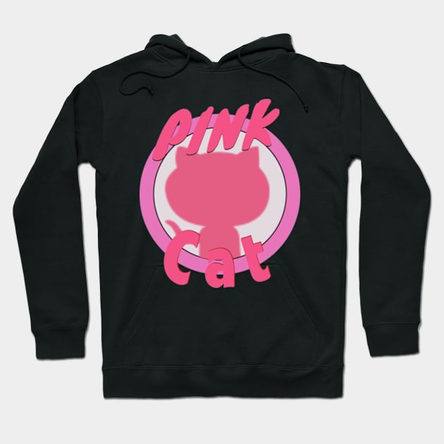 Pink cat Hoodie by Malgave store